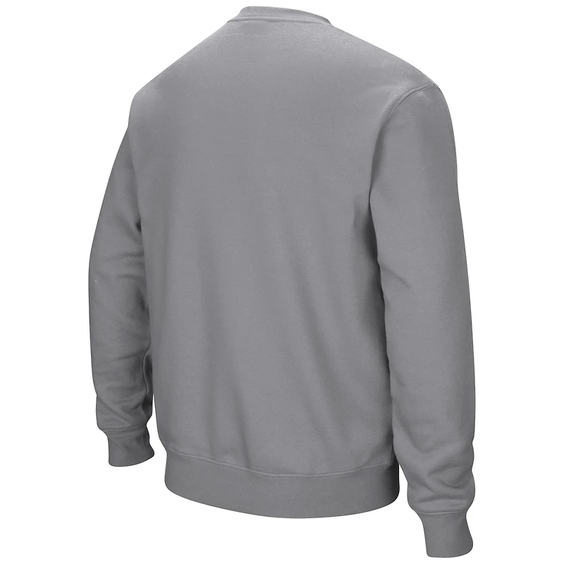 Men's Colosseum Heather Gray Virginia Cavaliers Arch & Logo Pullover Sweatshirt