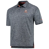 Men's Colosseum Heather Navy Virginia Cavaliers Down Swing Raglan Team Polo