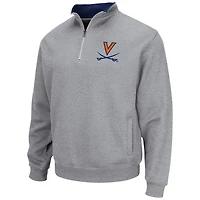 Colosseum Heathered Grey Virginia Cavaliers Tortugas Team Logo Quarter-Zip Jacket