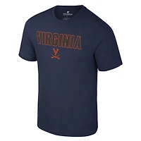 Men's Colosseum  Navy Virginia Cavaliers Color Pop Active Blend T-Shirt