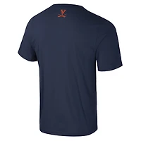 Men's Colosseum  Navy Virginia Cavaliers Color Pop Active Blend T-Shirt