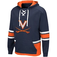 Men's Colosseum Navy Virginia Cavaliers Lace Up 3.0 Pullover Hoodie