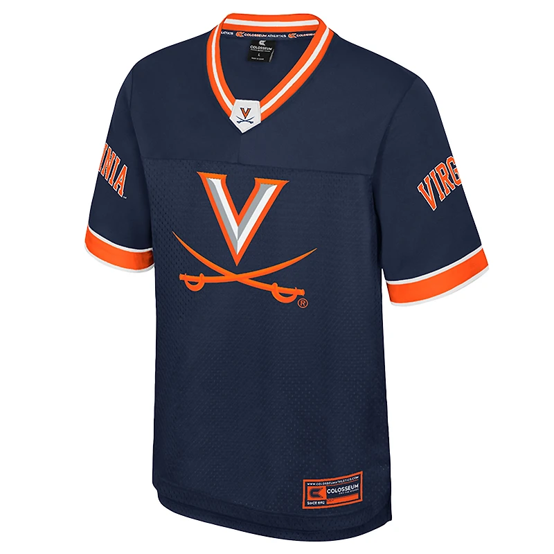 Men's Colosseum Navy Virginia Cavaliers Nothing But The Hits Football Jersey