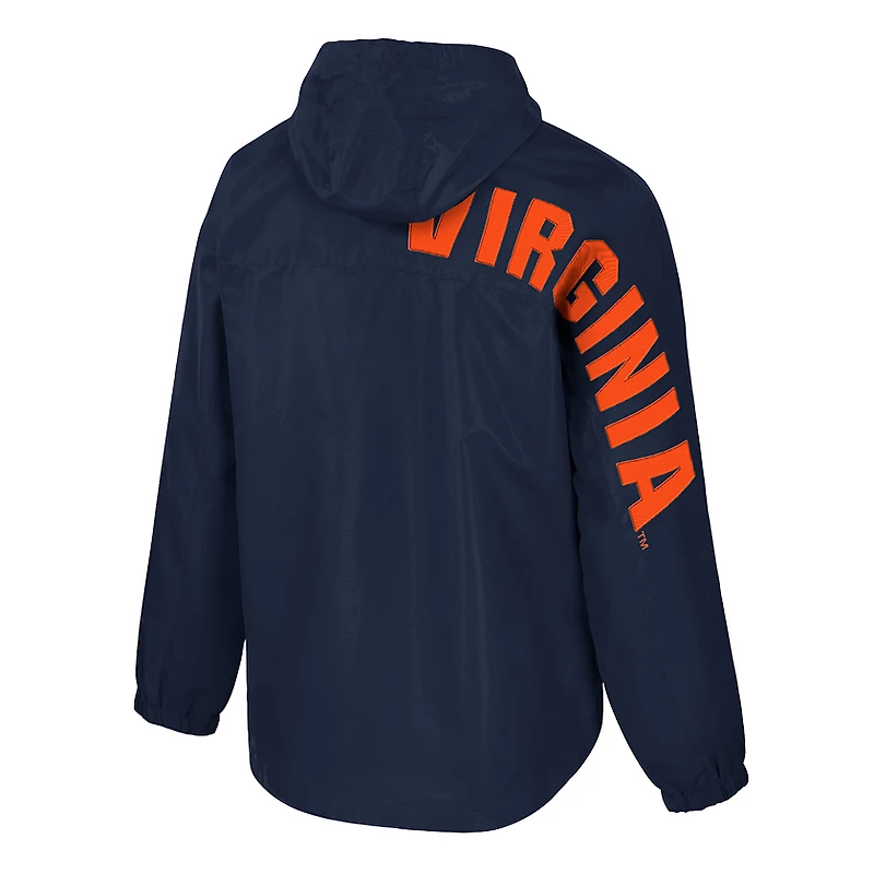 Men's Colosseum  Navy Virginia Cavaliers Reloaded Anorak Half-Zip Jacket