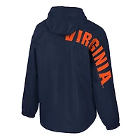 Men's Colosseum  Navy Virginia Cavaliers Reloaded Anorak Half-Zip Jacket