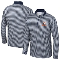 Haut rayé à glissière quart de tour Colosseum Navy Virginia Cavaliers pour homme