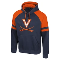 Men's Colosseum  Navy Virginia Cavaliers Todd Raglan Pullover Hoodie