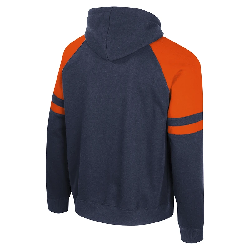 Men's Colosseum  Navy Virginia Cavaliers Todd Raglan Pullover Hoodie