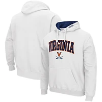 Men's Colosseum White Virginia Cavaliers Arch & Logo 3.0 Pullover Hoodie