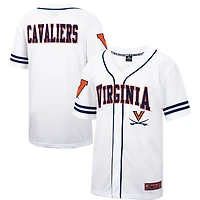Men's Colosseum White Virginia Cavaliers Free Spirited Mesh Button-Up Baseball Jersey