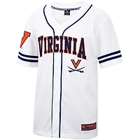 Men's Colosseum White Virginia Cavaliers Free Spirited Mesh Button-Up Baseball Jersey