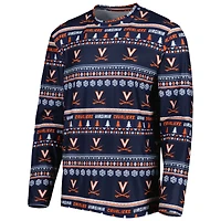 Men's Concepts Sport Navy Virginia Cavaliers Swivel Long Sleeve Top & Pants Sleep Set