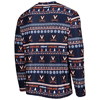 Ensemble de nuit pour homme Concepts Sport Navy Virginia Cavaliers Swivel avec haut à manches longues et pantalon
