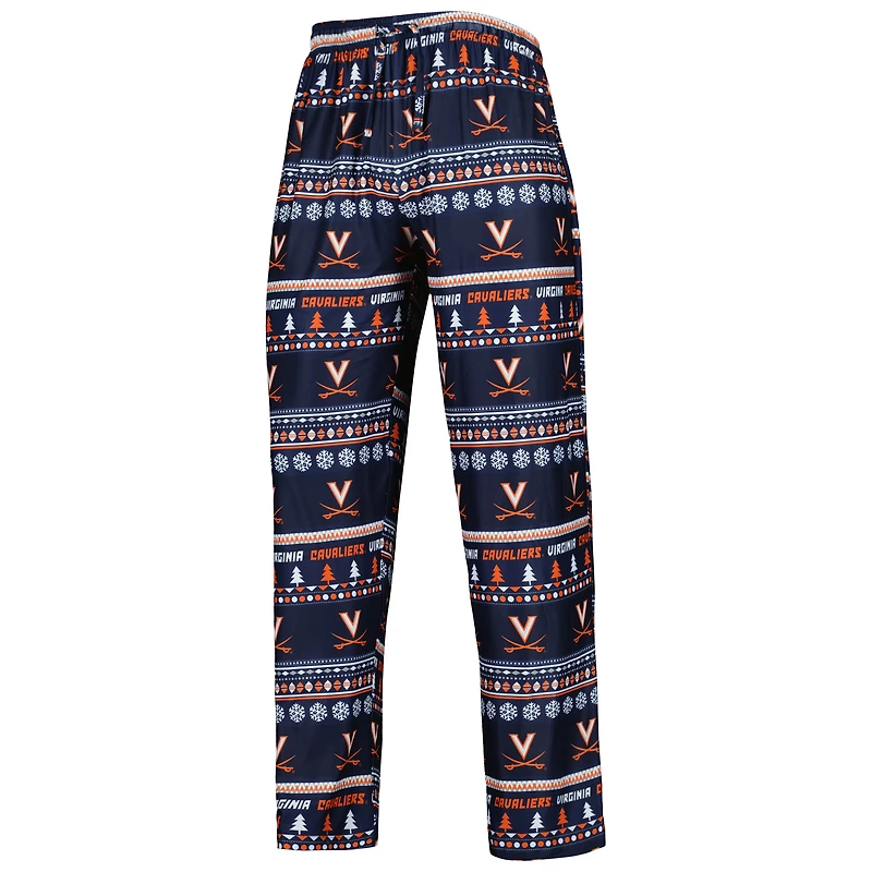 Men's Concepts Sport Navy Virginia Cavaliers Swivel Long Sleeve Top & Pants Sleep Set