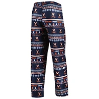 Men's Concepts Sport Navy Virginia Cavaliers Swivel Long Sleeve Top & Pants Sleep Set