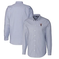 Men's Cutter & Buck Light Blue Virginia Cavaliers Vault Stretch Oxford Long Sleeve Button-Down Shirt