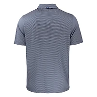 Men's Cutter & Buck  Navy/White Virginia Cavaliers Forge Eco Double Stripe Stretch Recycled Polo