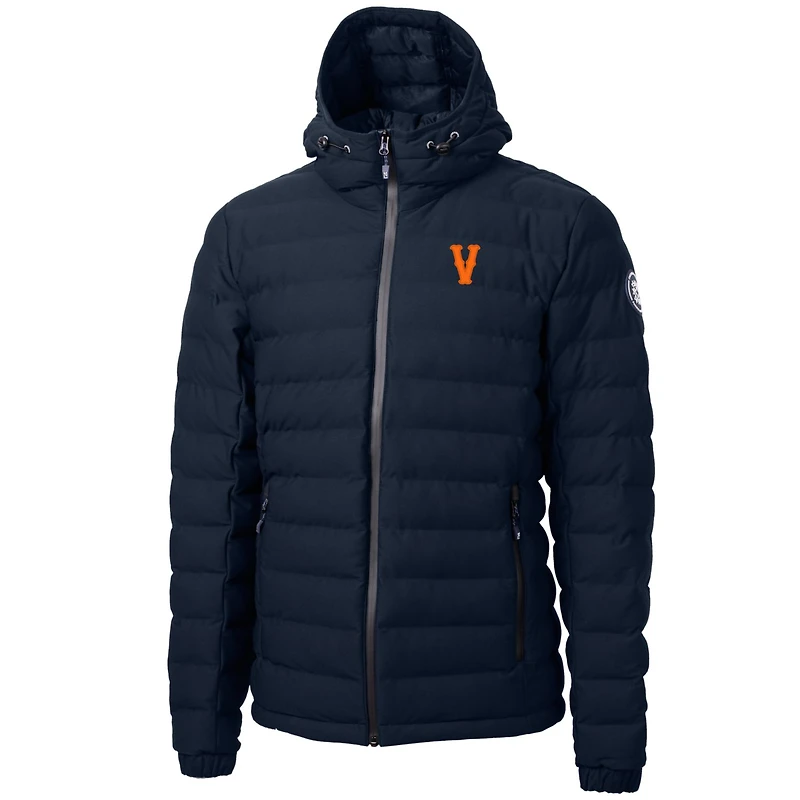 Men's Cutter & Buck Navy Virginia Cavaliers Vintage Mission Ridge Repreve Eco Insulated Puffer Full-Zip Jacket