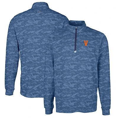 Pull-over extensible à fermeture éclair quart de tour pour homme, bleu marine, Virginia Cavaliers Vintage Vault, coupe grande et grande, imprimé camouflage Traverse