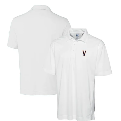 Polo texturé uni blanc Virginia Cavaliers Vintage DryTec Genre pour homme Cutter & Buck