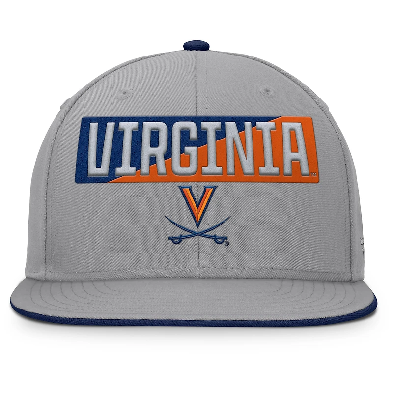 Casquette snapback grise Fanatics pour homme, Virginia Cavaliers Duo