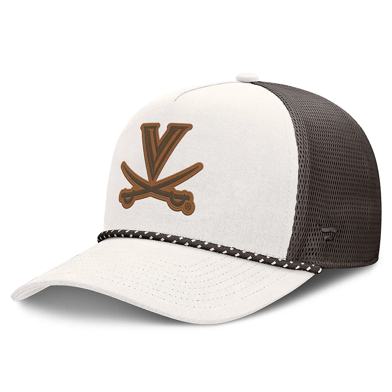 Casquette ajustable Fanatics Natural Virginia Cavaliers Bronco Trucker pour homme