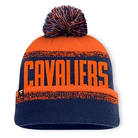 Men's Fanatics Navy/Orange Virginia Cavaliers Thrive Cuffed Knit Hat with Pom