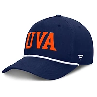 Casquette ajustable Fanatics Navy Virginia Cavaliers pour homme, modèle Foul Ball Rope