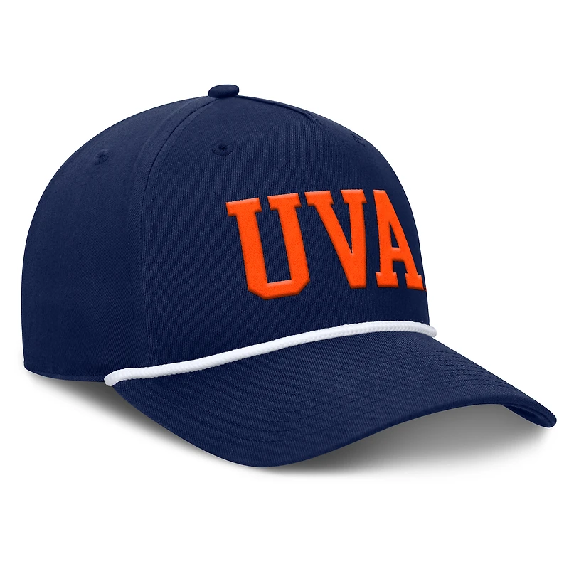 Casquette ajustable en corde pour balle fausse des Virginia Cavaliers de la marine Fanatics pour homme