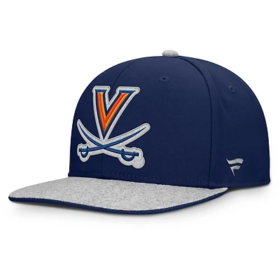 Casquette snapback en loden bleu marine des Virginia Cavaliers pour homme