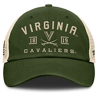 Men's Fanatics Olive Virginia Cavaliers OHT Military Appreciation Frontier Trucker Adjustable Hat