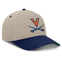 Men's Fanatics  Stone/Navy Virginia Cavaliers Veteran Two-Tone Adjustable Hat