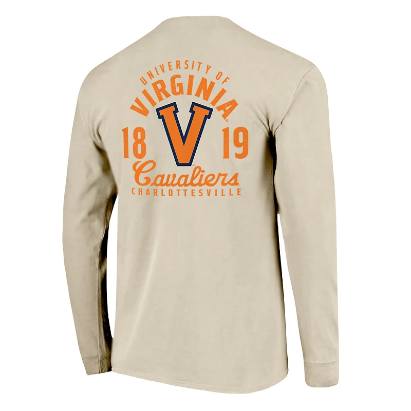 T-shirt à manches longues pour homme, motif mascotte des Virginia Cavaliers, couleurs confort