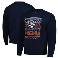 Men's  Navy Virginia Cavaliers Holiday Fleece Sweatshirt