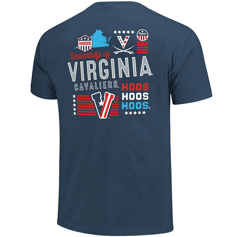 T-shirt homme bleu marine Virginia Cavaliers rouge, blanc et Hoo