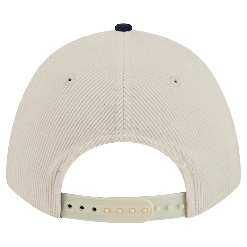 Men's New Era Navy/Cream Virginia Cavaliers Arch Two-Tone Corduroy 9FORTY A-Frame Adjustable Hat