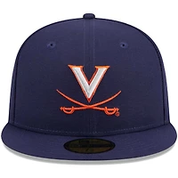 Casquette ajustée 59FIFTY bleu marine des Virginia Cavaliers de New Era pour homme