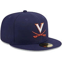 Casquette ajustée 59FIFTY bleu marine des Virginia Cavaliers de New Era pour homme