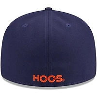 Casquette ajustée 59FIFTY bleu marine des Virginia Cavaliers de New Era pour homme