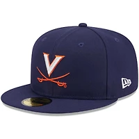 Casquette ajustée 59FIFTY bleu marine des Virginia Cavaliers de New Era pour homme