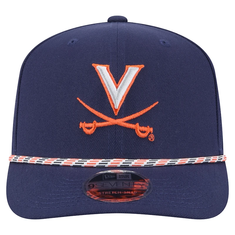 Men's New Era Navy Virginia Cavaliers Gameday Multi-Rope 9SEVENTY Stretch-Snap Hat