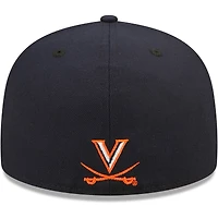 Men's New Era Navy Virginia Cavaliers Script Original 59FIFTY Fitted Hat