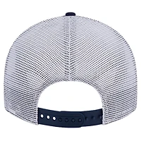 Casquette de camionneur Snapback 9FIFTY New Era pour hommes, Virginia Cavaliers Throwback Circle Patch, bleu marine