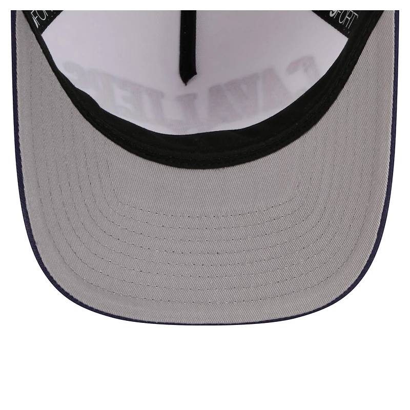 Men's New Era White/Navy Virginia Cavaliers Arch Two-Tone Rope 9FORTY A-Frame M-Crown Adjustable Hat