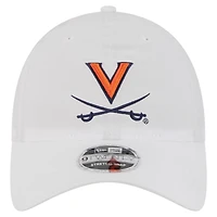 Men's New Era White Virginia Cavaliers Active Ripstop 9TWENTY Adjustable Hat