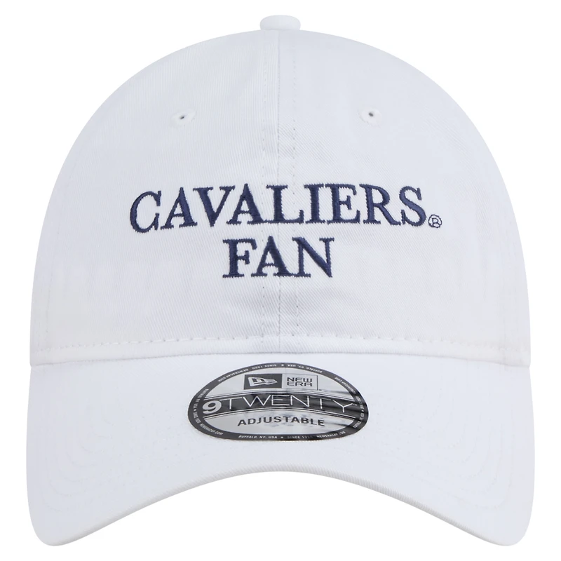 Casquette ajustable New Era blanche Virginia Cavaliers Fan 9TWENTY pour homme