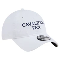 Casquette ajustable New Era blanche Virginia Cavaliers Fan 9TWENTY pour homme