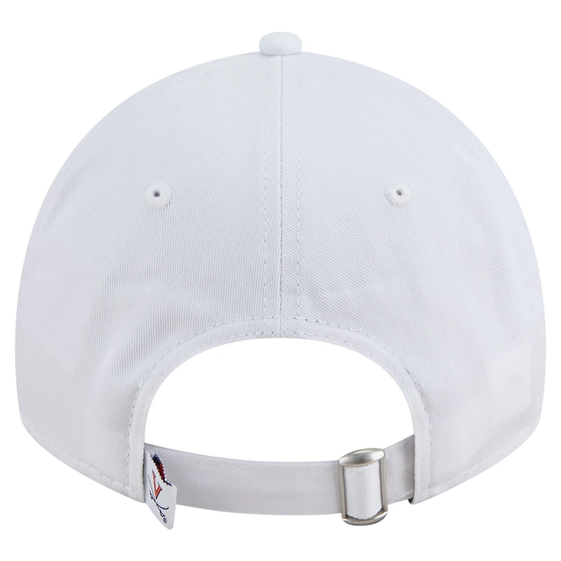 Casquette ajustable New Era blanche Virginia Cavaliers Fan 9TWENTY pour homme