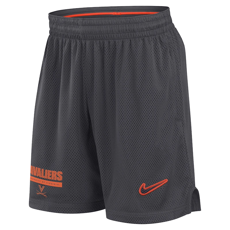 Short Nike Anthracite Virginia Cavaliers 2024 Sideline Mesh pour homme