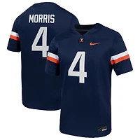 Maillot de football Nike Chandler Morris bleu marine pour homme, domicile des Virginia Cavaliers, match NIL